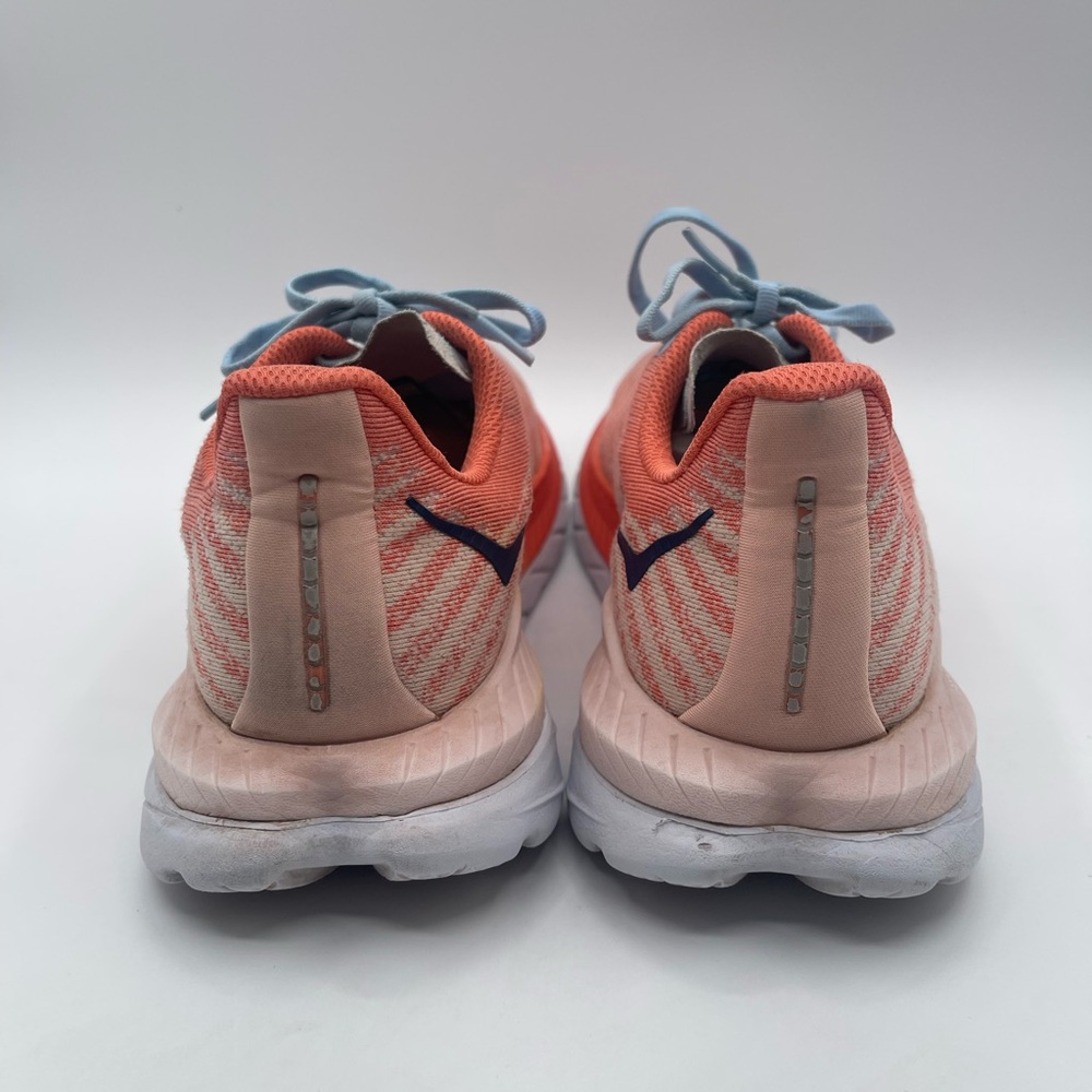 Hoka One One Shoes Womens 9B Mach 5 Athletic Running Sneakers Orange Fabric - Picture 5 of 7